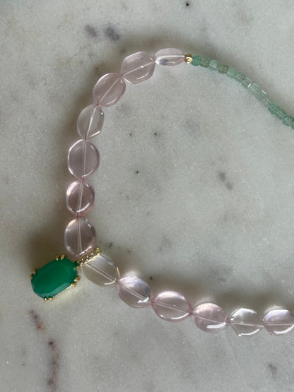 Collier MultiQuartz & Jade — La sagesse du cœur