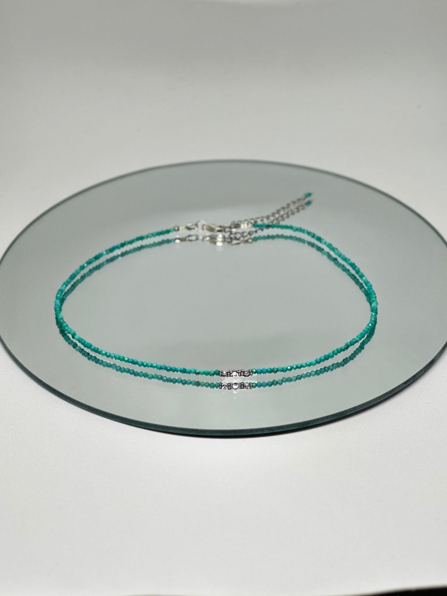 Colliers de pierres naturelles, Turquoise, Obsidienne, Aigue-Marine, Howlite, Goldstone