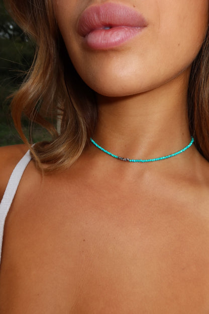 Colliers de pierres naturelles, Turquoise, Obsidienne, Aigue-Marine, Howlite, Goldstone