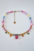 Collier Charms multicolore Jade & Agate — La force tranquille