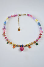 Collier Charms multicolore Jade & Agate — La force tranquille