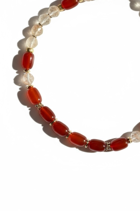 Collier Cristal & Cornaline