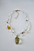 Collier Cristal de roche & Quartz citron