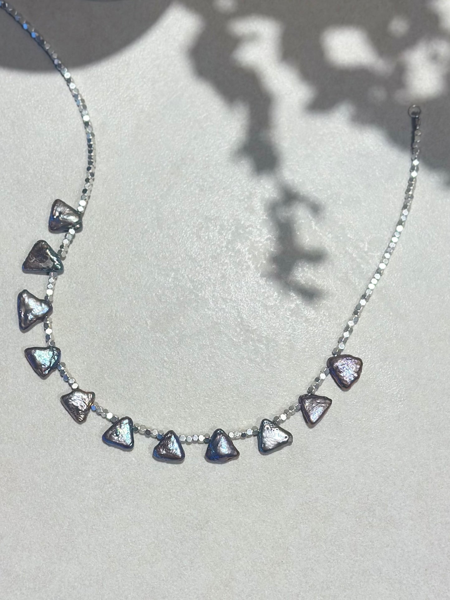 Collier perles de culture noires