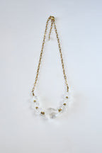 Collier Cristal de roche et Hématite – Clarté et Ancrage