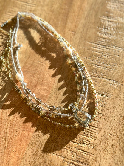 Collier Opale & Tourmaline