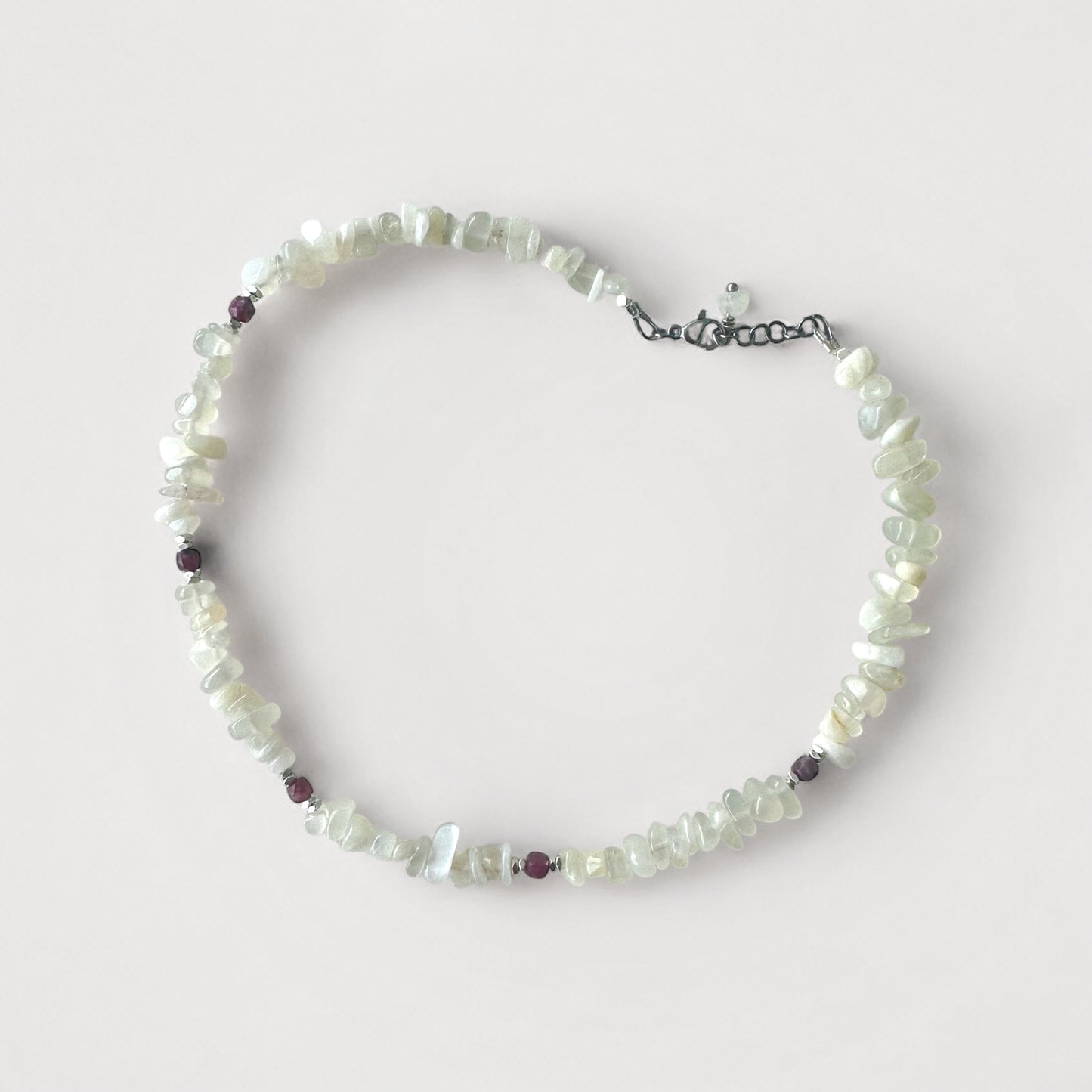 Collier Pierre de Lune et Tourmaline