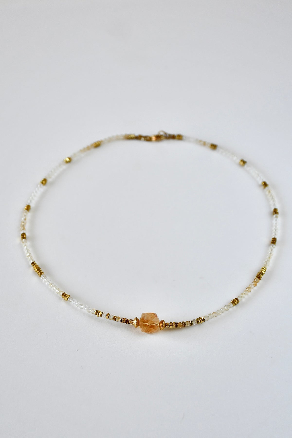 Collier Citrine et Hématite – Vitalité et Ancrage