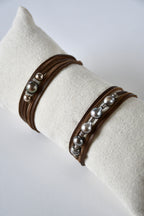 Collier Perles de Tahiti sur cordon de cuir