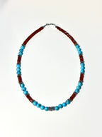Collana Diaspro rosso e Turchese