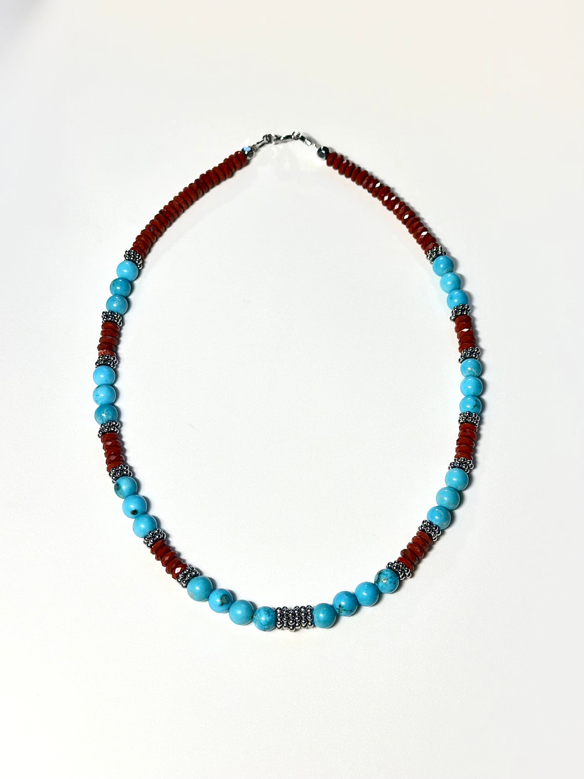 Collana Diaspro rosso e Turchese