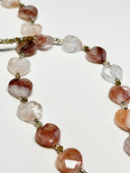 Collier Quartz Ferrugineux & Grenat vert