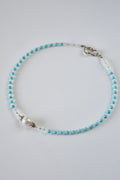 Collier Turquoise, Cristal de Roche & perle d’eau douce