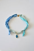 Collier Apatite sur ruban de soie — L’Éveil de la Volonté