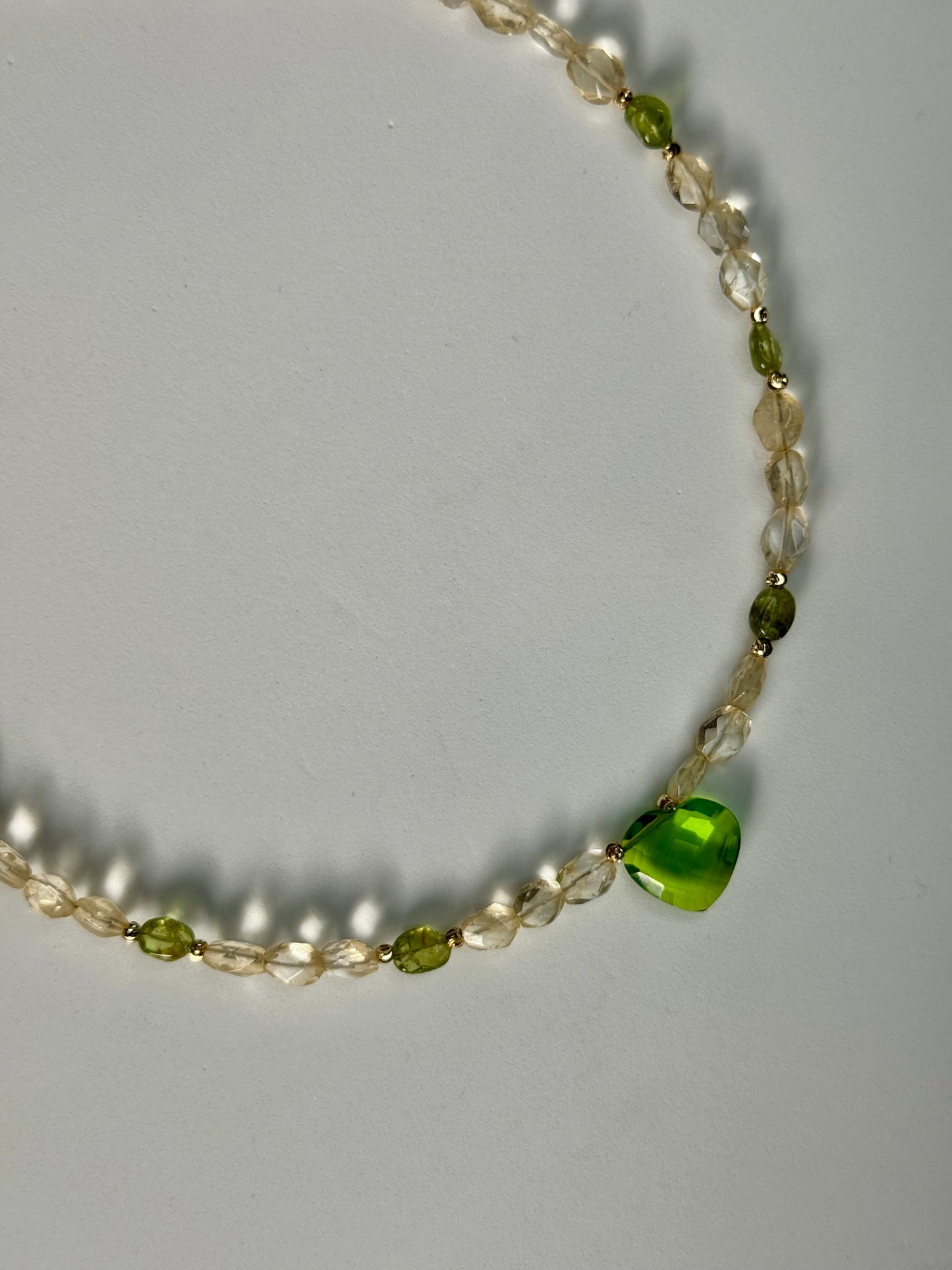 Collier Citrine & Péridot — Abondance et renouveau