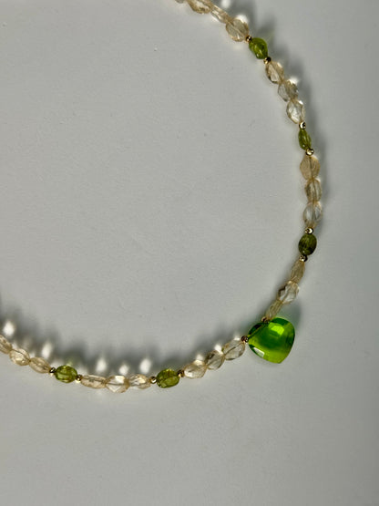 Collier Citrine & Péridot — Abondance et renouveau