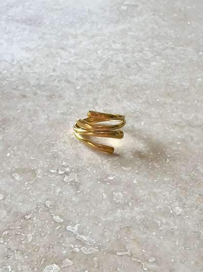 Bague ajustable Acier inox doré