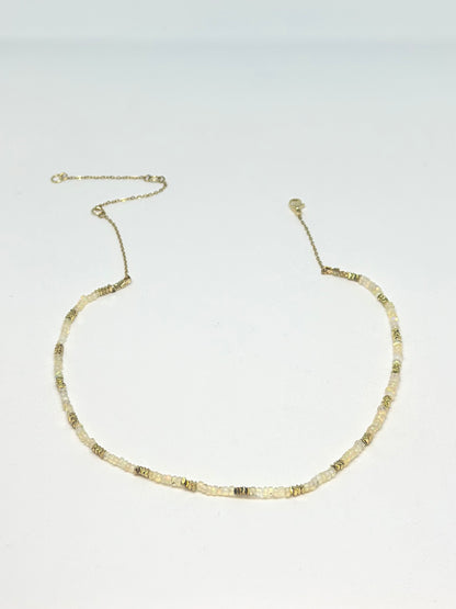 Collier Opale et Hématite - Ancrage lumineux