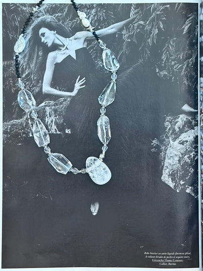 Collier Tourmaline, Cristal de roche, Perle d’eau douce