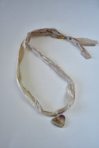 Collier Fluorite sur ruban de soie — L’Esprit Clarifié
