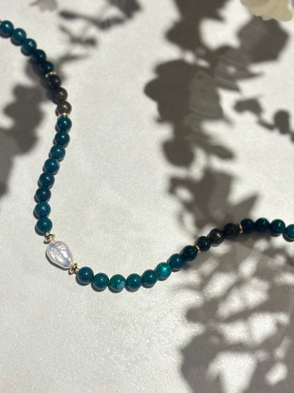 Collier Agathe & Bronzite — Stabilité, Calme, Force tranquille