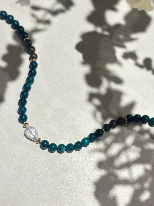 Collier Agathe & Bronzite — Stabilité, Calme, Force tranquille