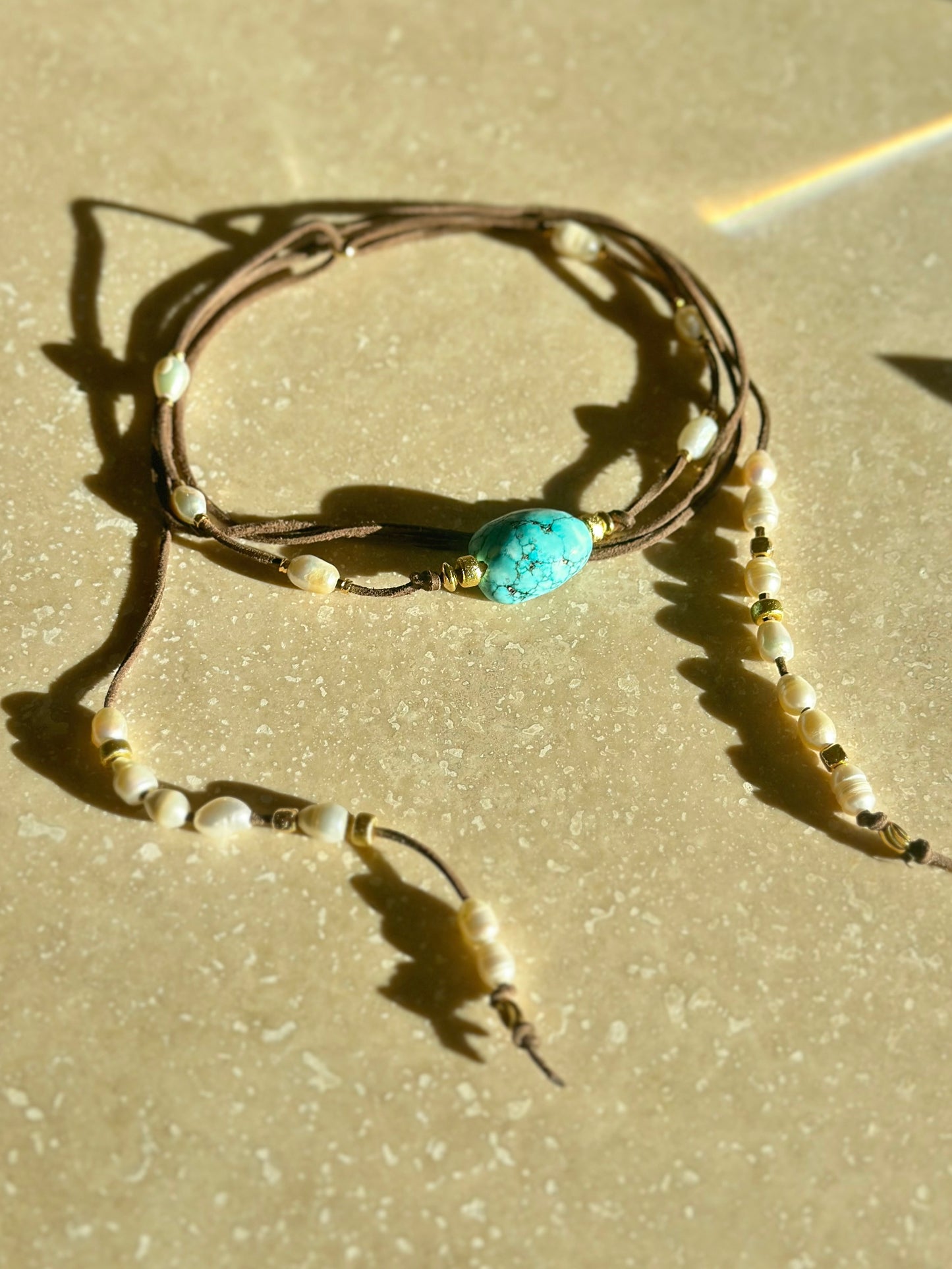 Collier Turquoise & Perles d’eau douce