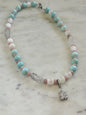 Collier Sélénite, Cristal de Roche &  Howlite — La clarté du silence