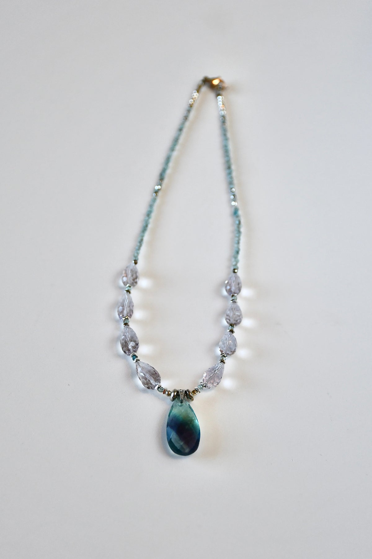 Collier Améthyste, Fluorite & Apatite