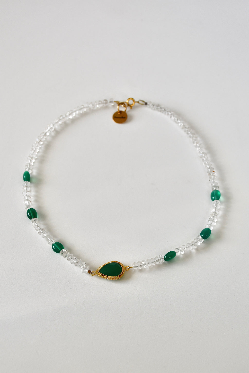 Collana Cristallo di rocca & Onice