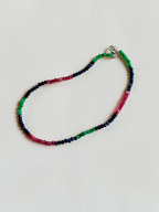 Colliers multicolores en Jade inspiration Saphir — La pierre de la sagesse et de l’harmonie*