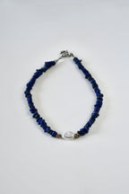 Collier Lapis Lazuli & perle d’eau douce — Vision, Vérité, Sagesse intérieure