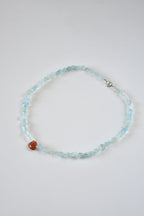 Collier Aigue-marine & Pierre de soleil — Fluidité intérieure et rayonnement confiant