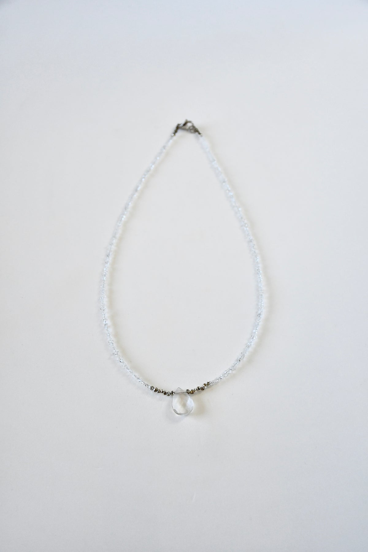 #93 Collana Diamanti Herkimer & Cristallo di Rocca