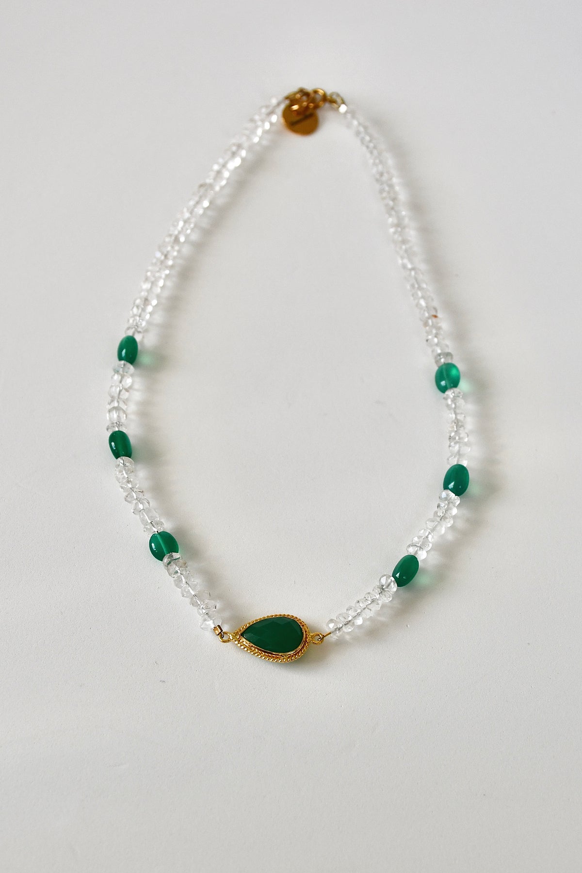 Collana Cristallo di rocca & Onice