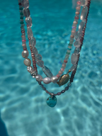 Collana Turchese, Tormalina e Rodonite — La guarigione in tutto il suo splendore