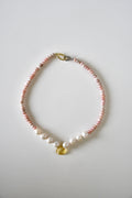 Collier Perles d’eau douce & Opale rose
