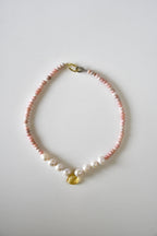 Collier Perles d’eau douce & Opale rose