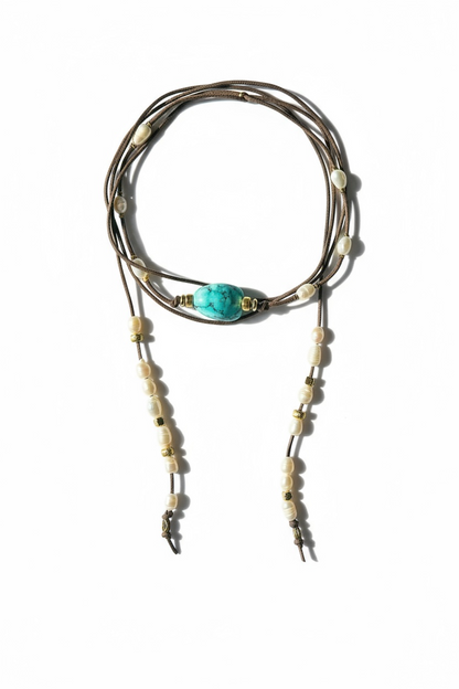 Collier Turquoise & Perles d’eau douce