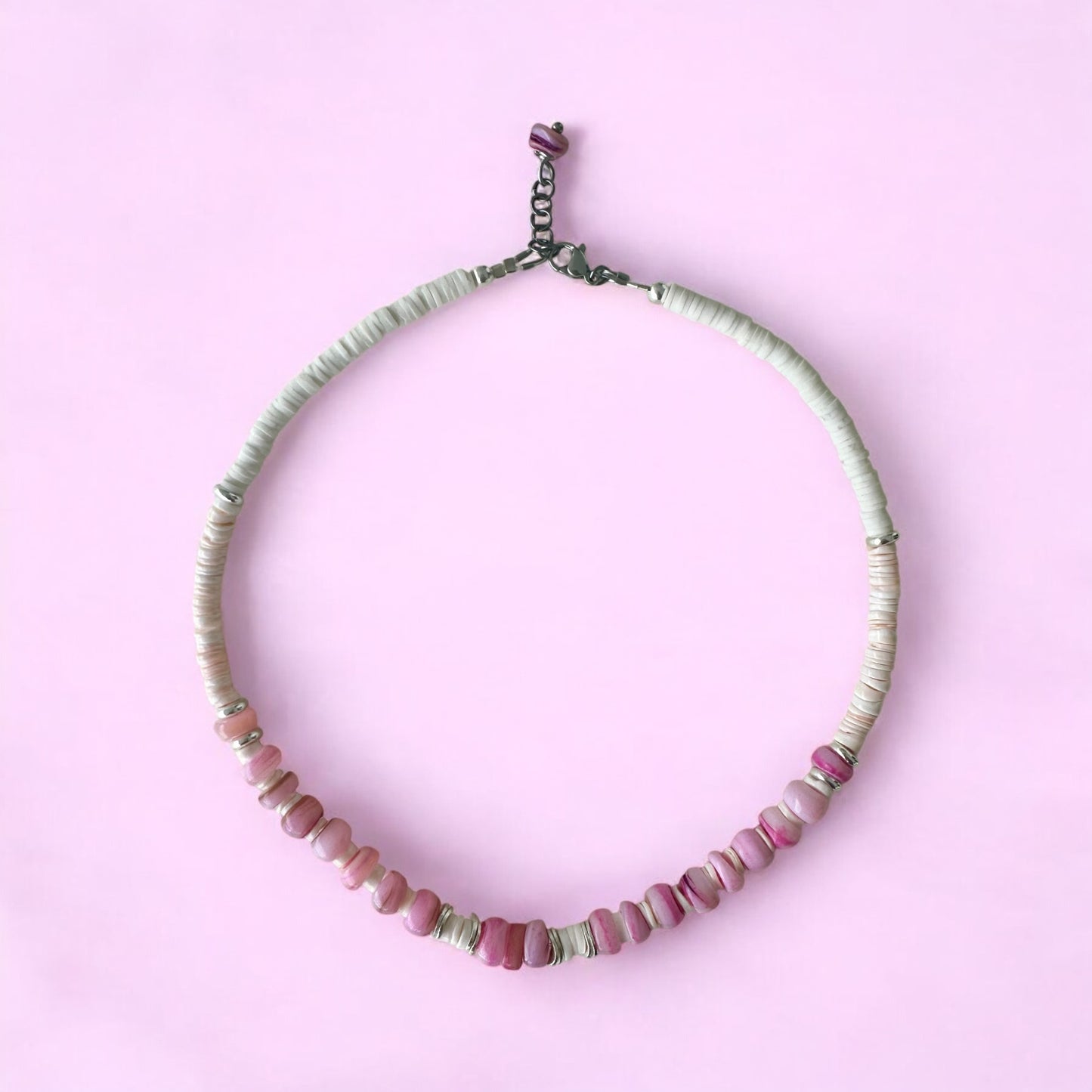 Collier inspiration Barbie en coquillage