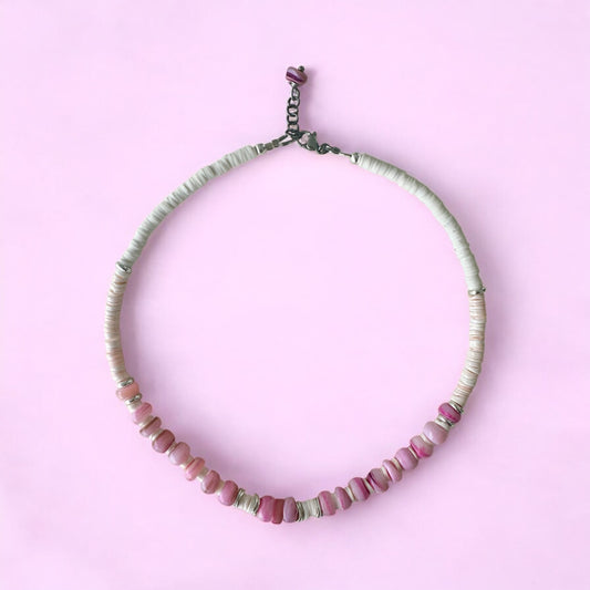 Collier inspiration Barbie en coquillage