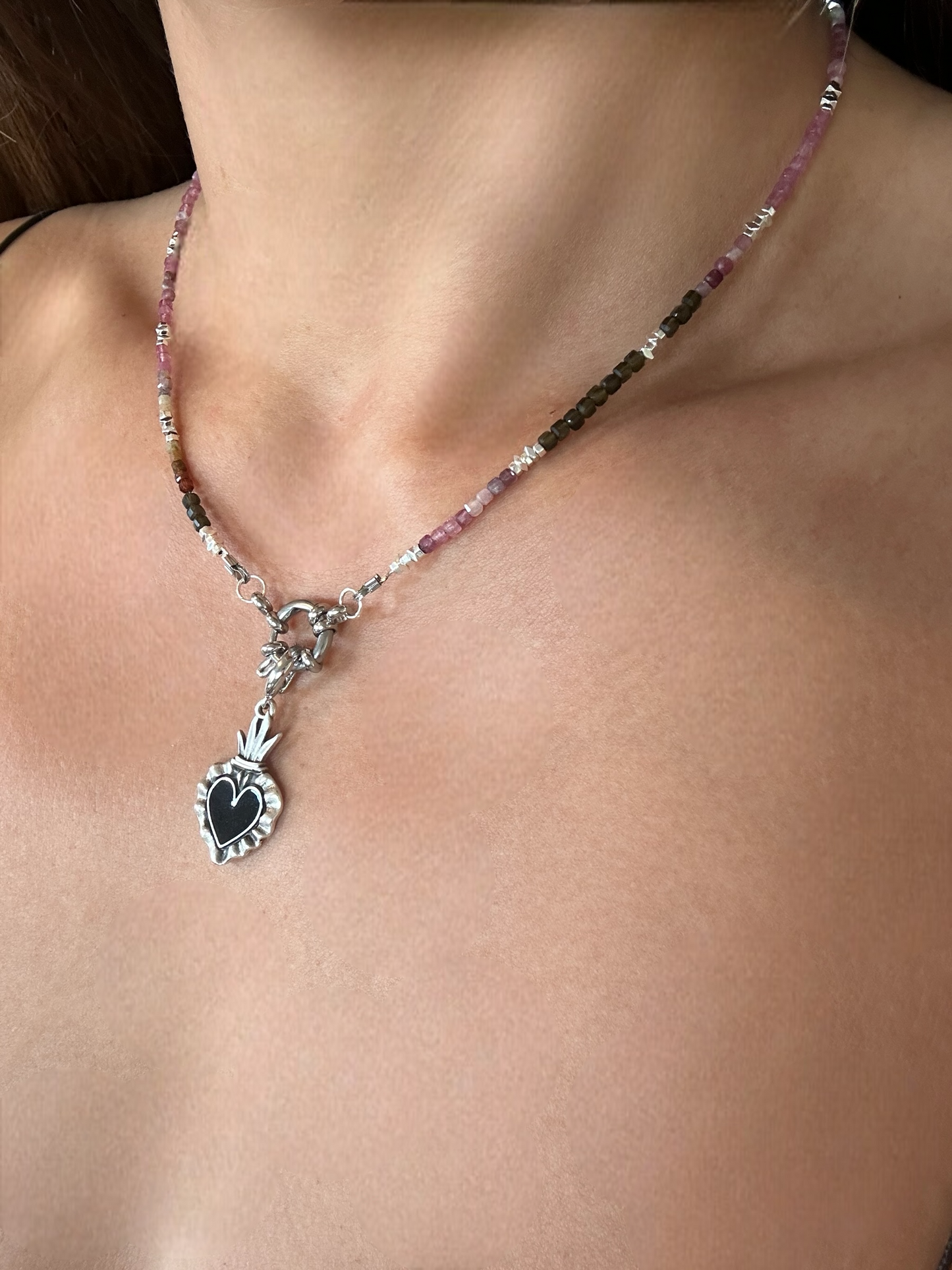 Collier Tourmaline et Grenat — Energie de vie