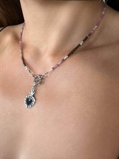 Collier Tourmaline et Grenat — Energie de vie