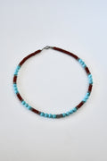 Collier Jaspe rouge & Turquoise