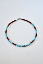 Collier Jaspe rouge & Turquoise