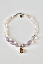 #158 Collana Ametrino, Ametista & Quarzo rosa