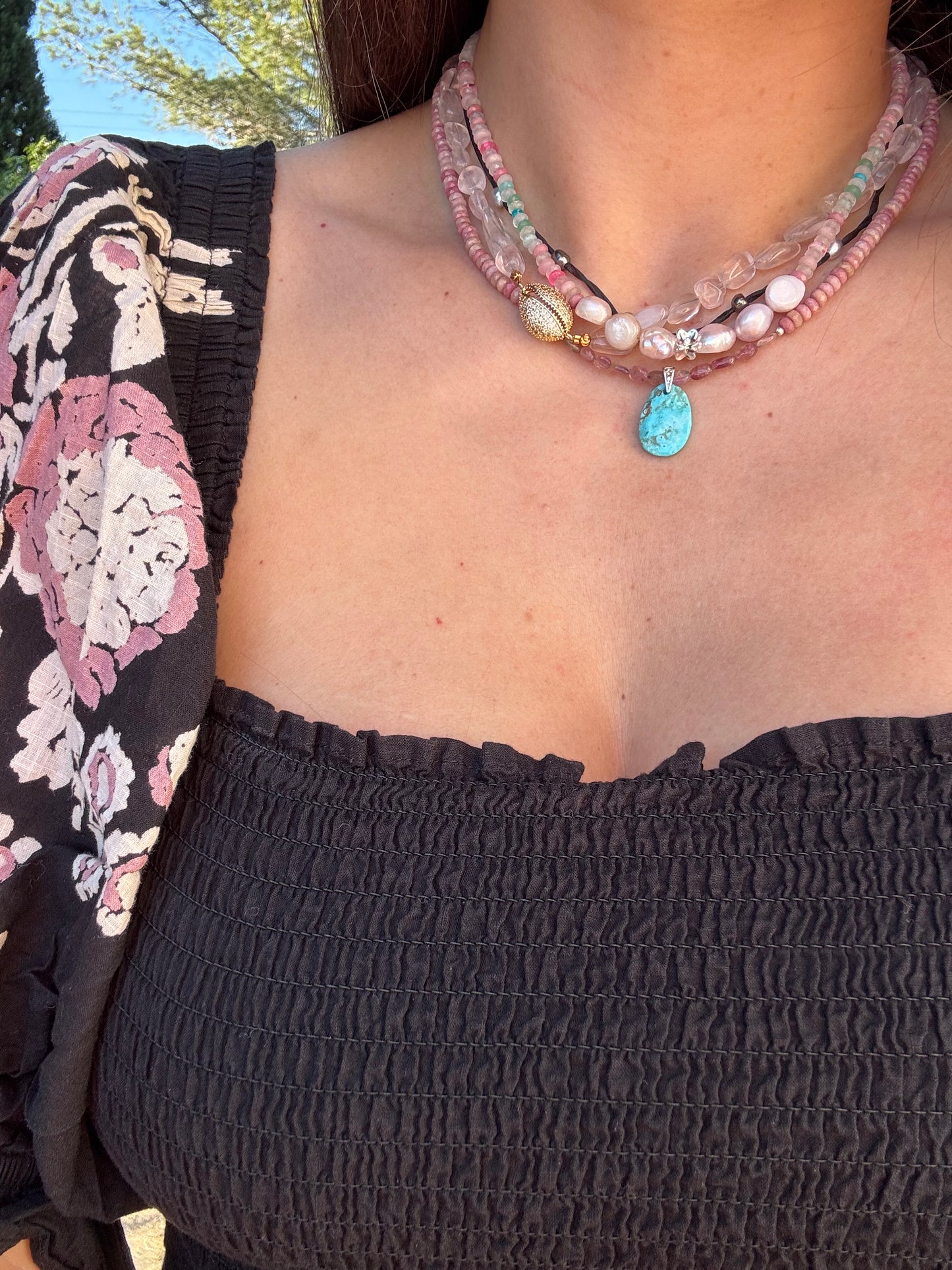 Collier Quartz rose — L’amour qui commence par soi