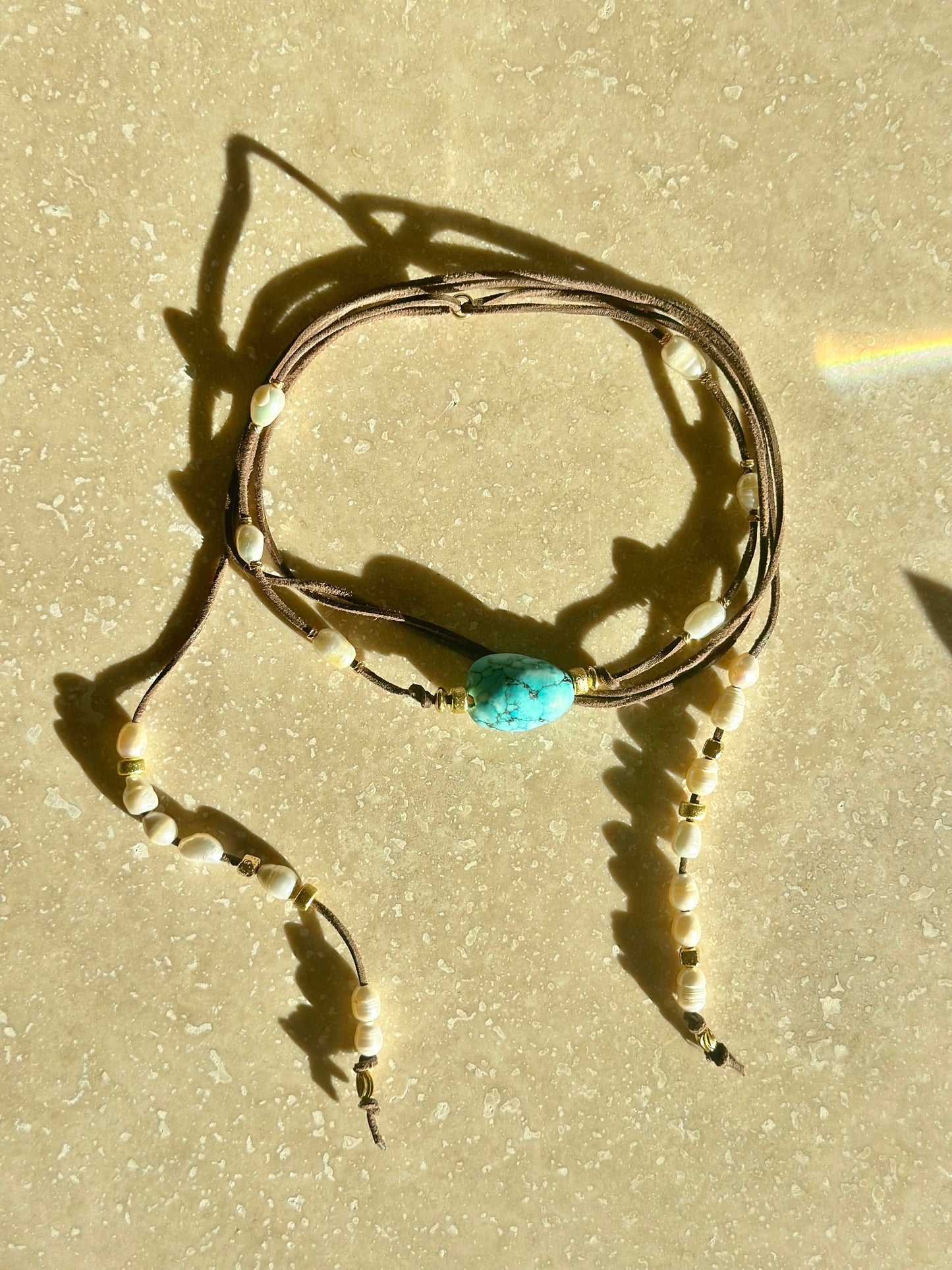 Collier Turquoise & Perles d’eau douce