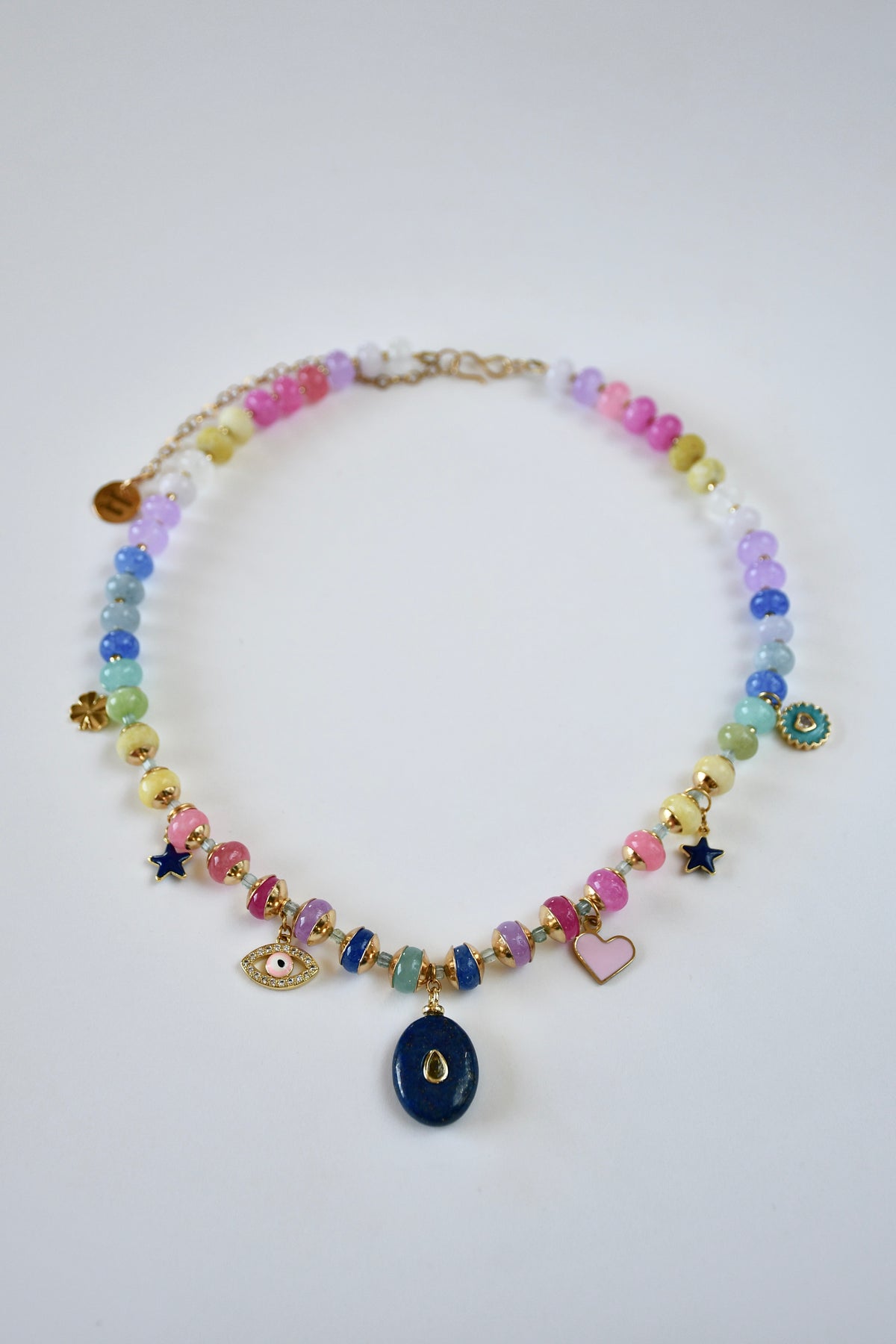 Colliers Charms, Lapis-Lazuli & Jade — La sagesse illuminée