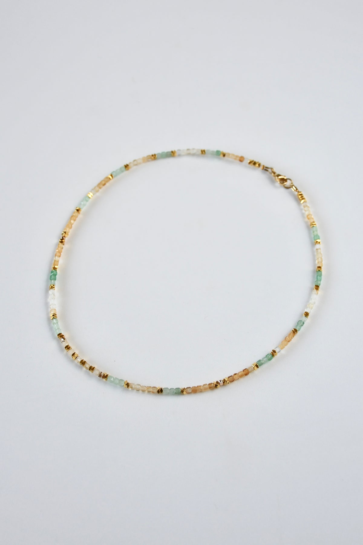 Collier fin Citrine & Quartz